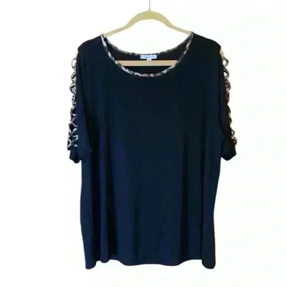 89th and Madison Blouse Short Sleeves 1X - Picture 2 of 15